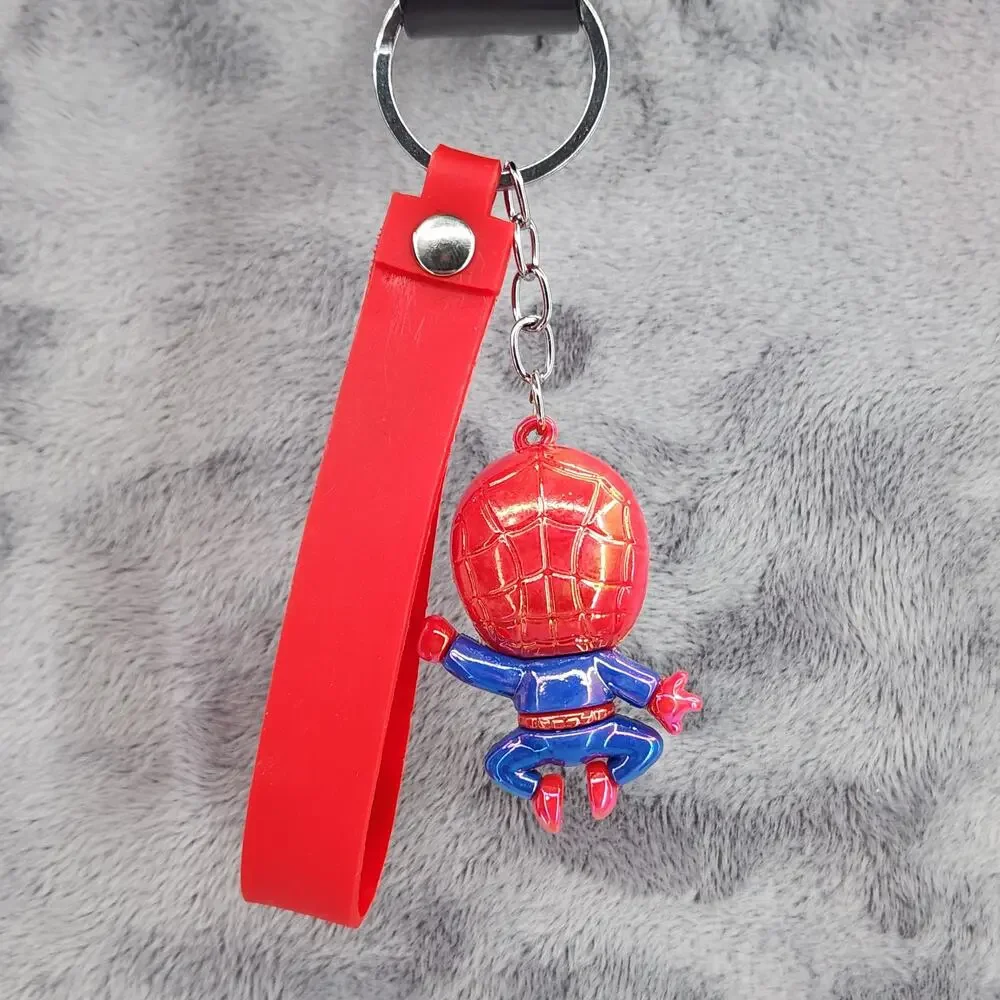 NEW Marvel Avengers Iridescent Spider-Man Superhero Figure Keychain & Strap #3